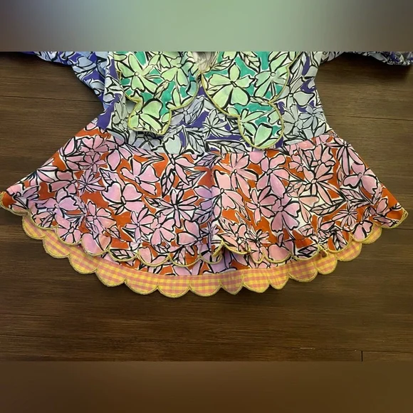 NWT CeliaB Harald XS peplum blouse- Gorgeous, bold colors! - Picture 5 of 9